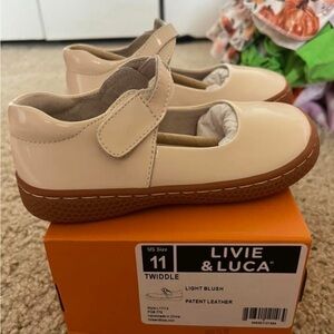 Livie & Luca Cream Patent Leather Kids Shoes